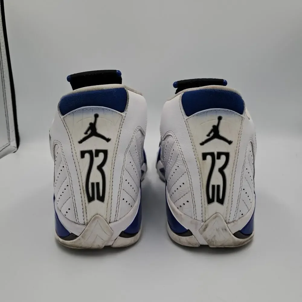 Size 11.5 - Jordan 14 Retro White Hyper Royal - 487471-104 - RETAIL $510